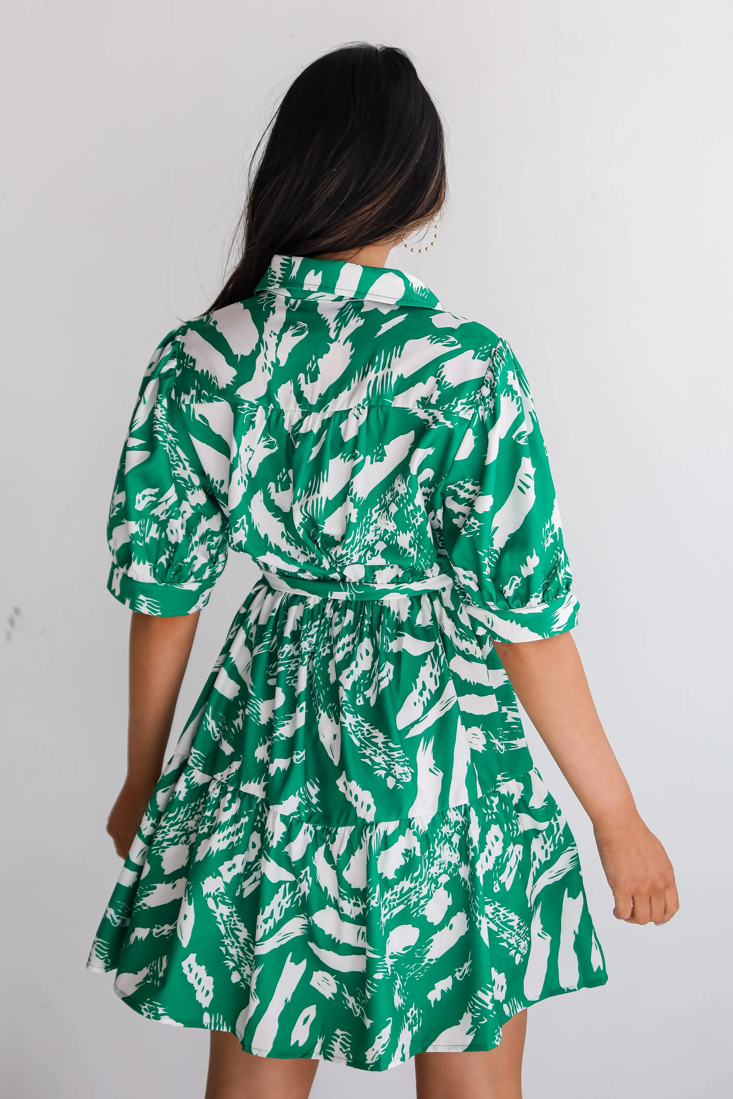 FINAL SALE - Graceful Perfection Kelly Green Mini Dress
