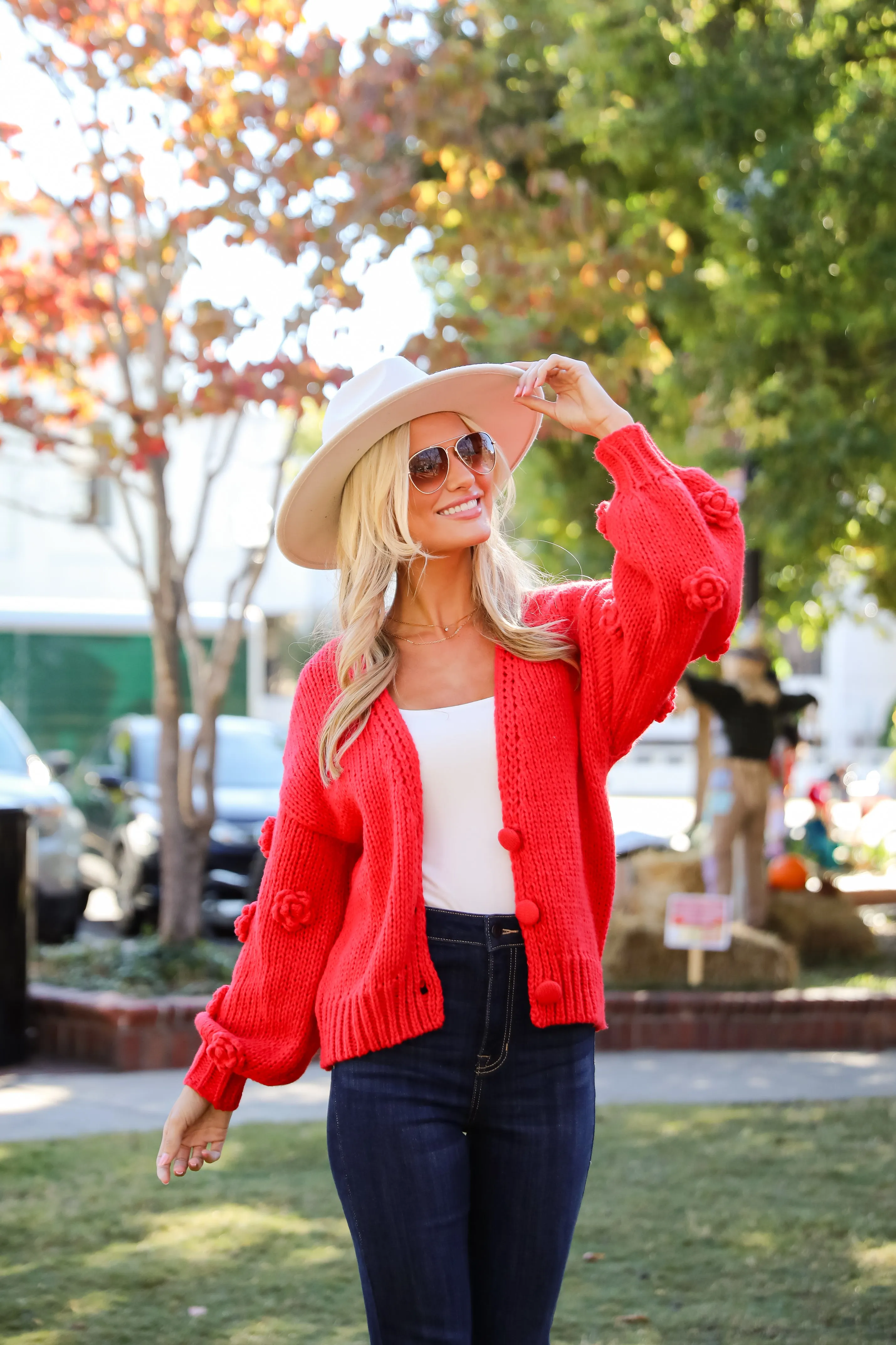 FINAL SALE - Most Adorable Vibes Red Sweater Cardigan