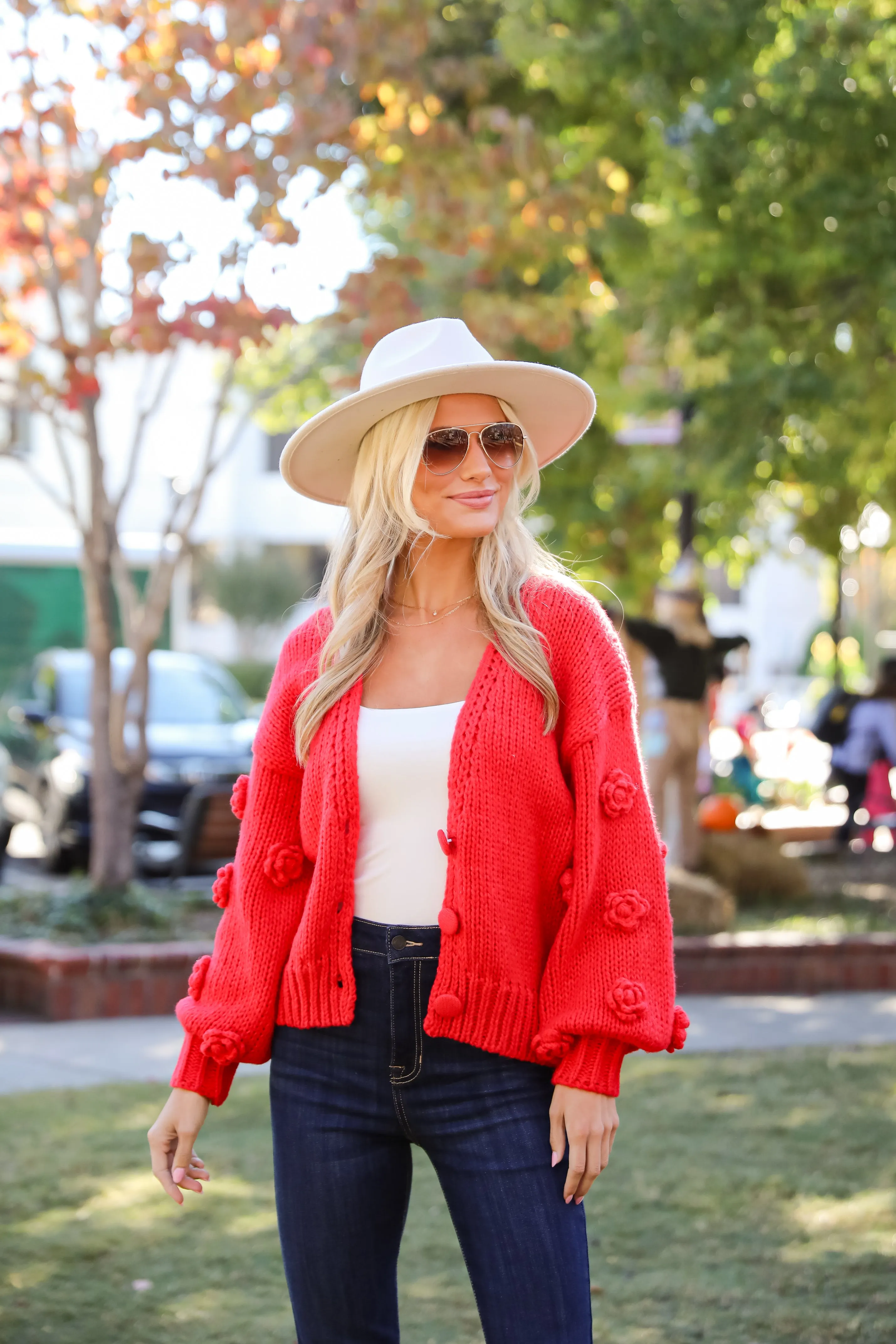 FINAL SALE - Most Adorable Vibes Red Sweater Cardigan
