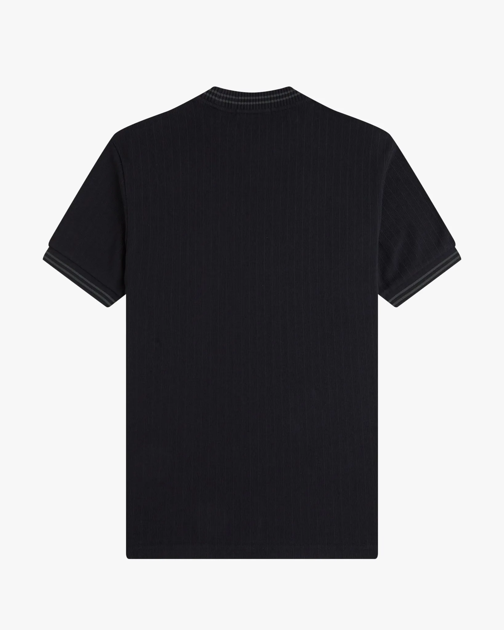 Fred Perry Ribbed Jersey Tee - Black
