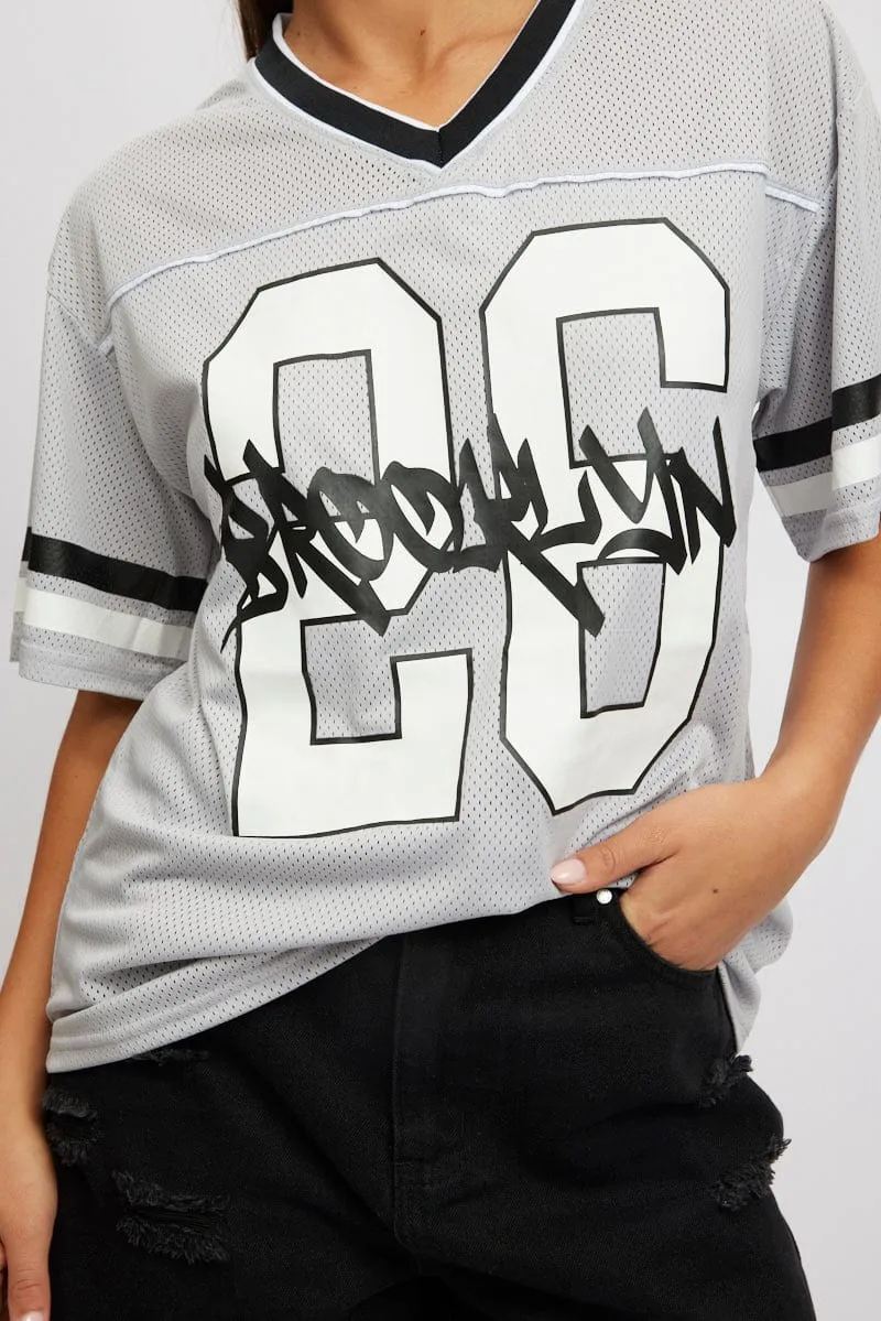 Grey Sport Tee Short Sleeve