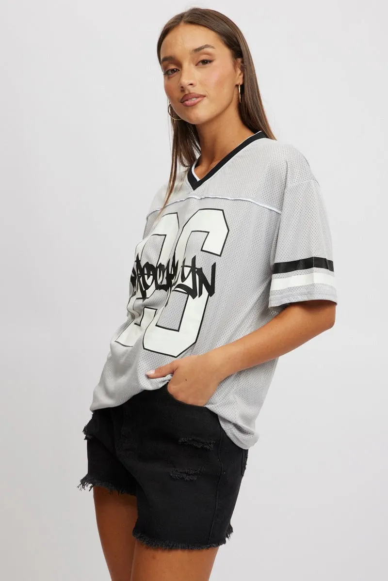 Grey Sport Tee Short Sleeve