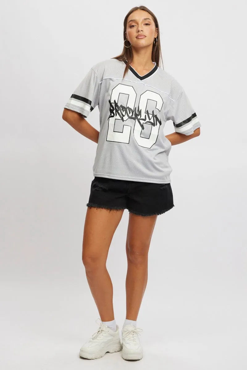 Grey Sport Tee Short Sleeve