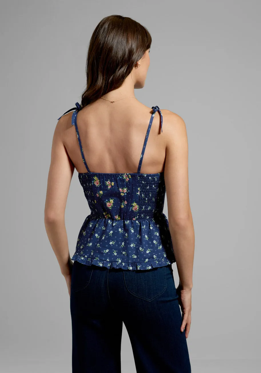 GUNNE SAX for ModCloth Super Bloom Peplum Top