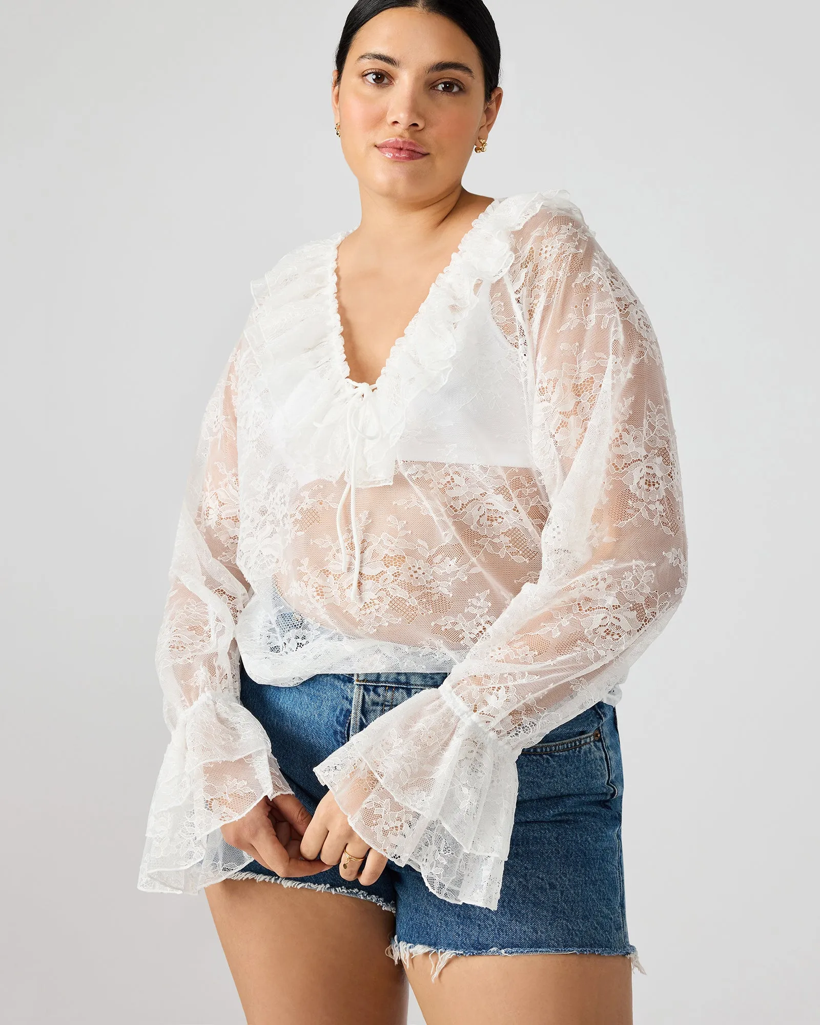 HAMPTON LACE BLOUSE WHITE