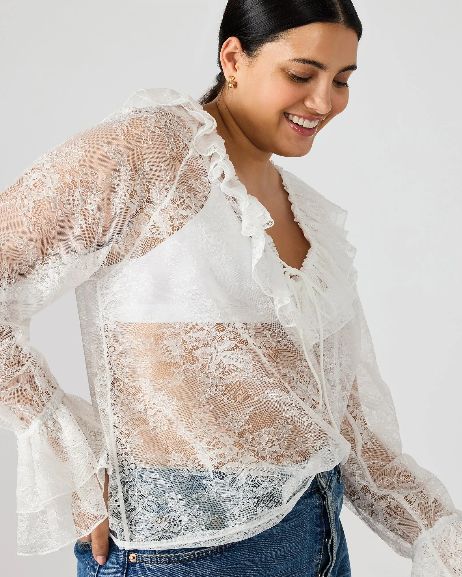 HAMPTON LACE BLOUSE WHITE