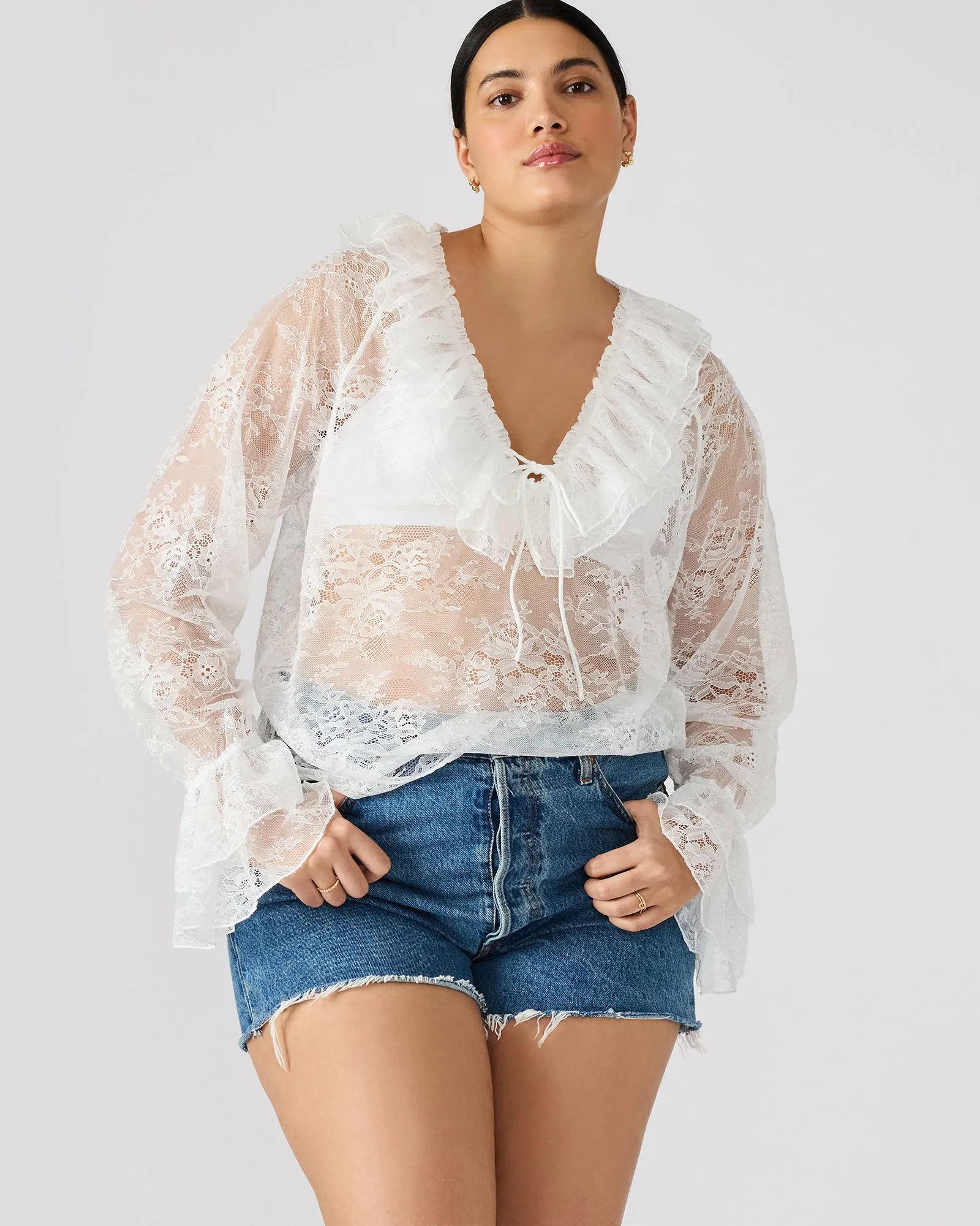 HAMPTON LACE BLOUSE WHITE
