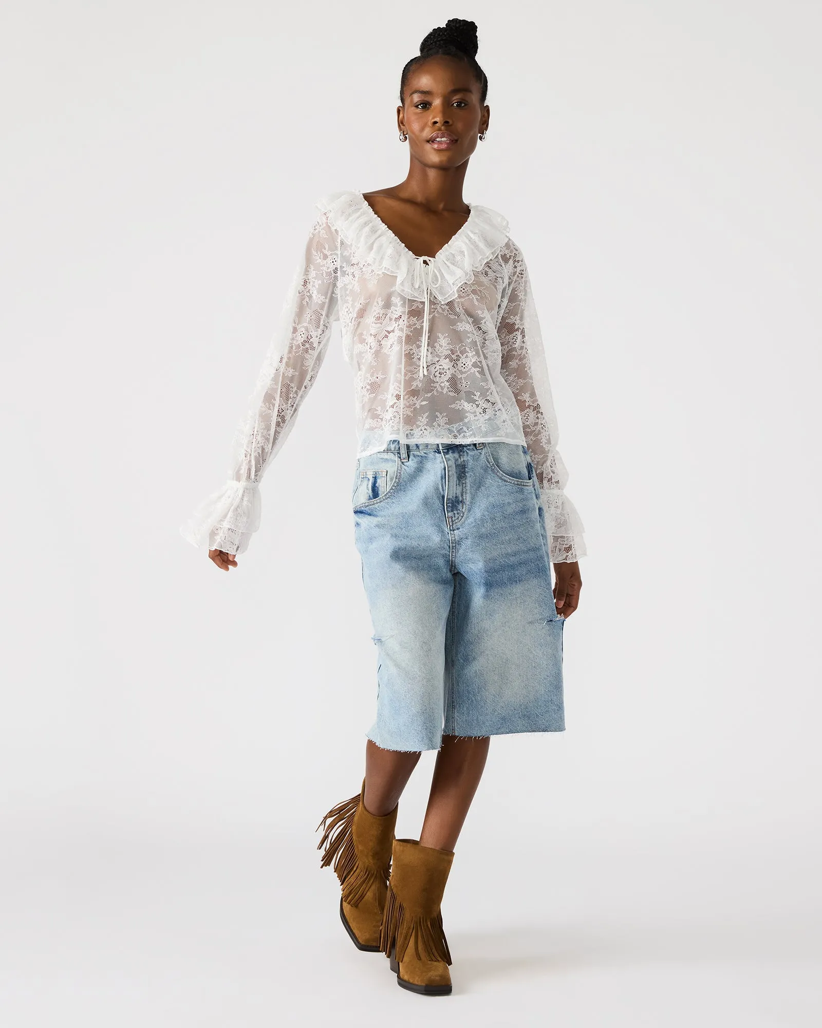 HAMPTON LACE BLOUSE WHITE