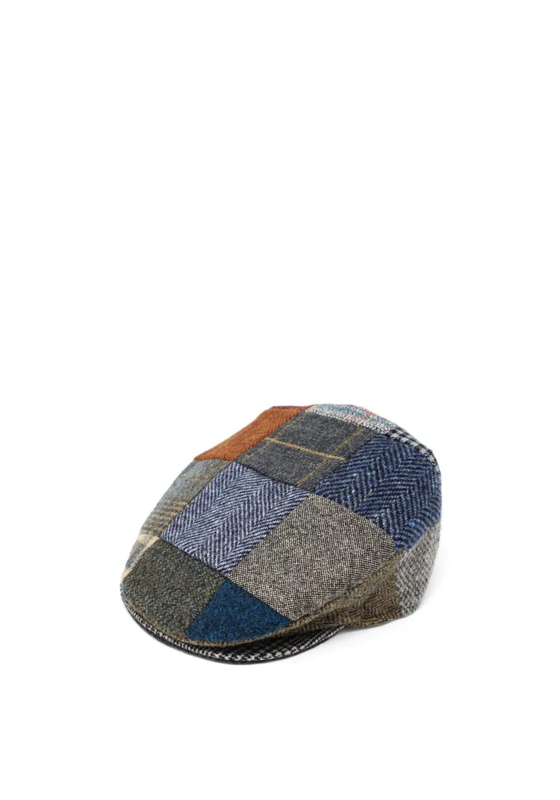 Hanna Hats Vintage Patchwork Tweed Cap, Multi