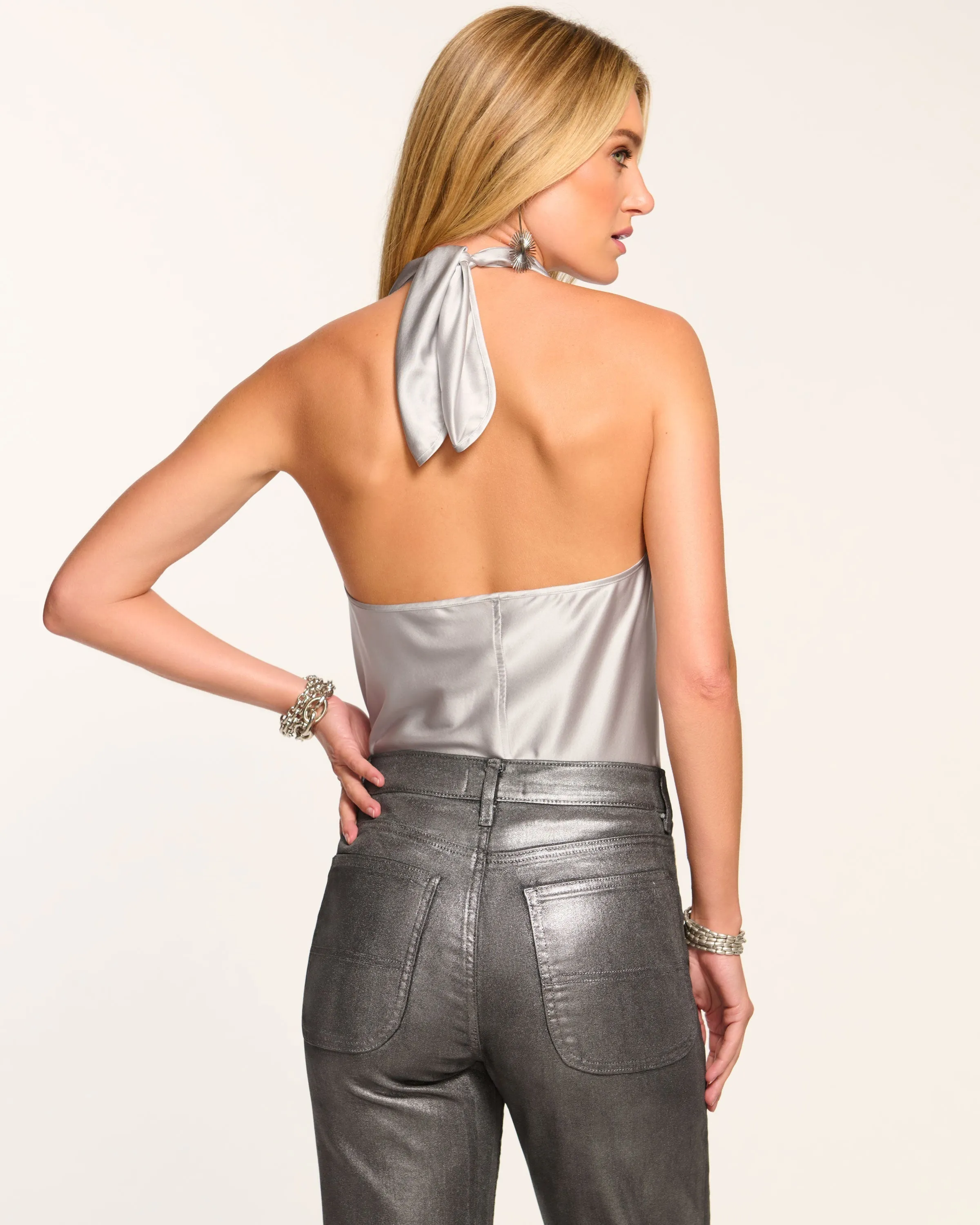 Harriet Silk Halter Tank Top