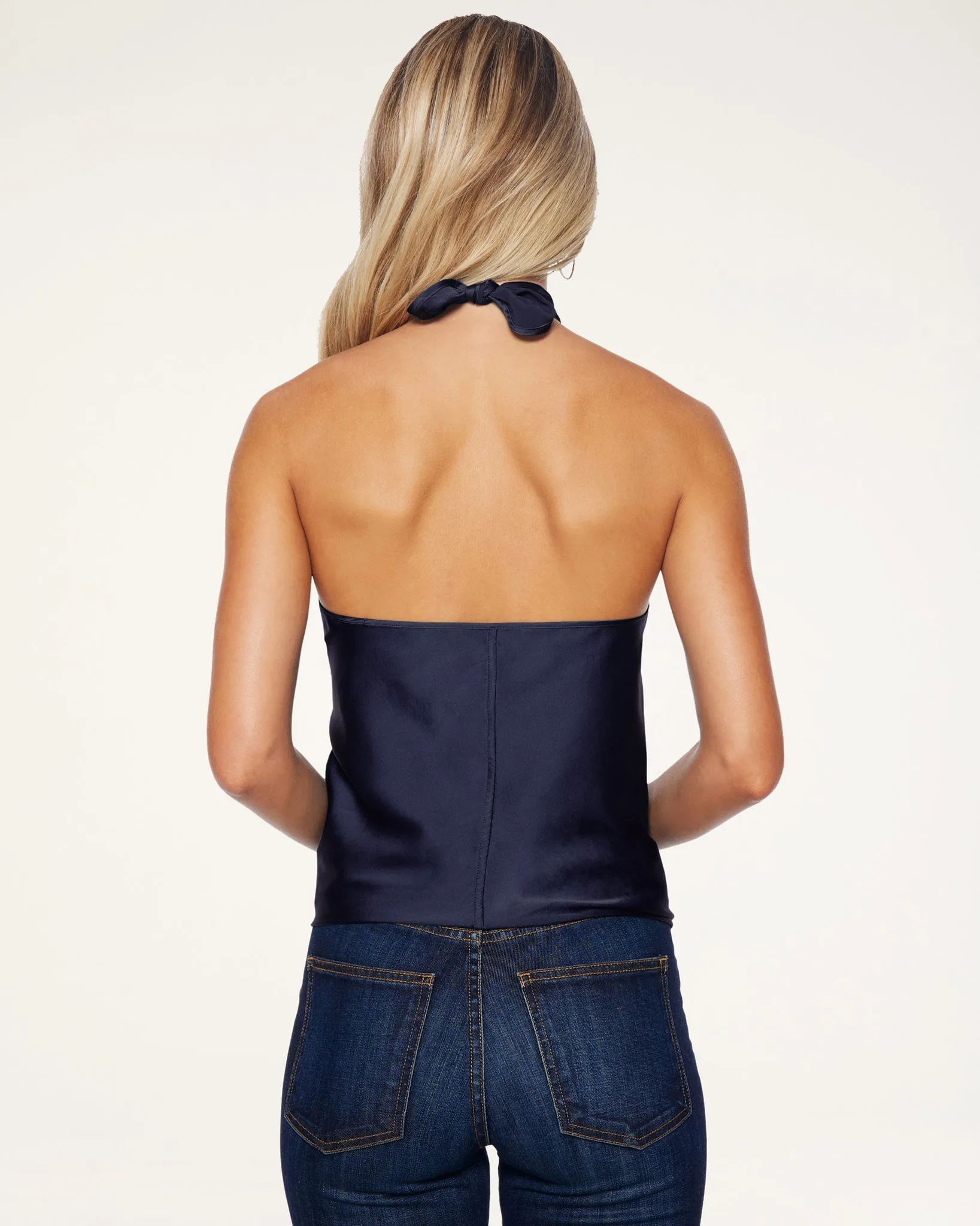 Harriet Silk Halter Tank Top
