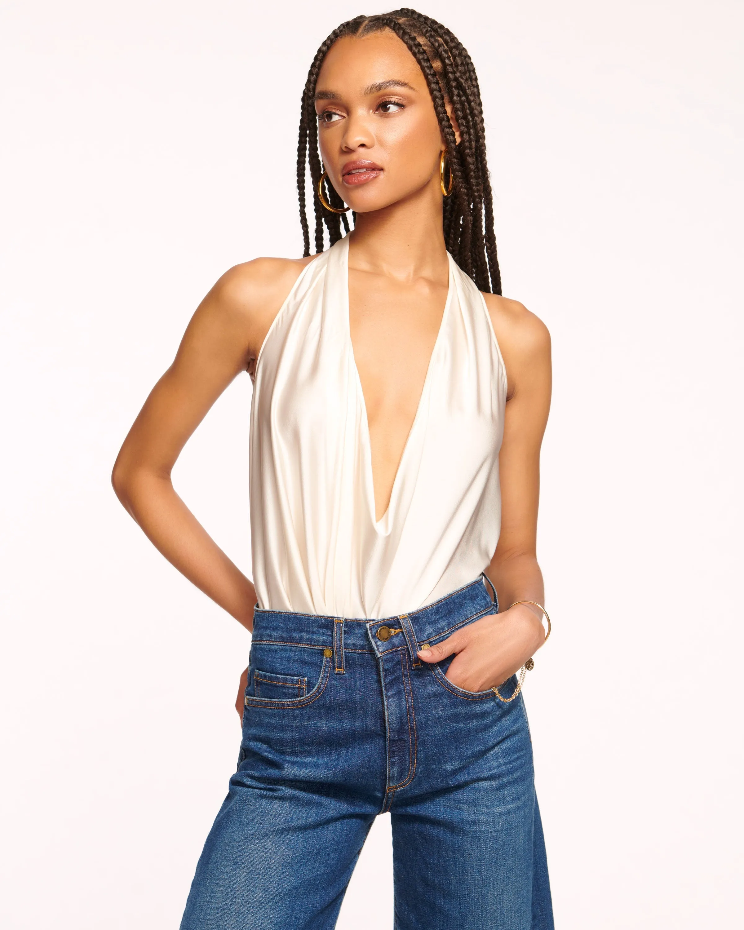 Harriet Silk Halter Tank Top