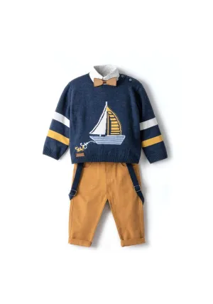 Hashtag Baby Boy Sail Three Piece Set, Blue