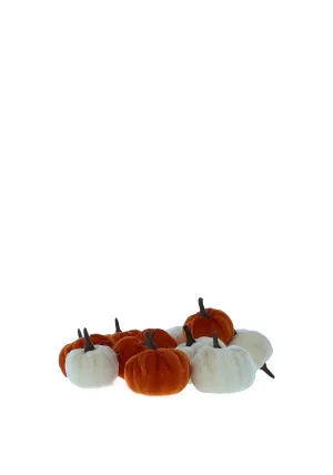 Heaven Sends Set of 12 Velvet Pumpkin Decorations