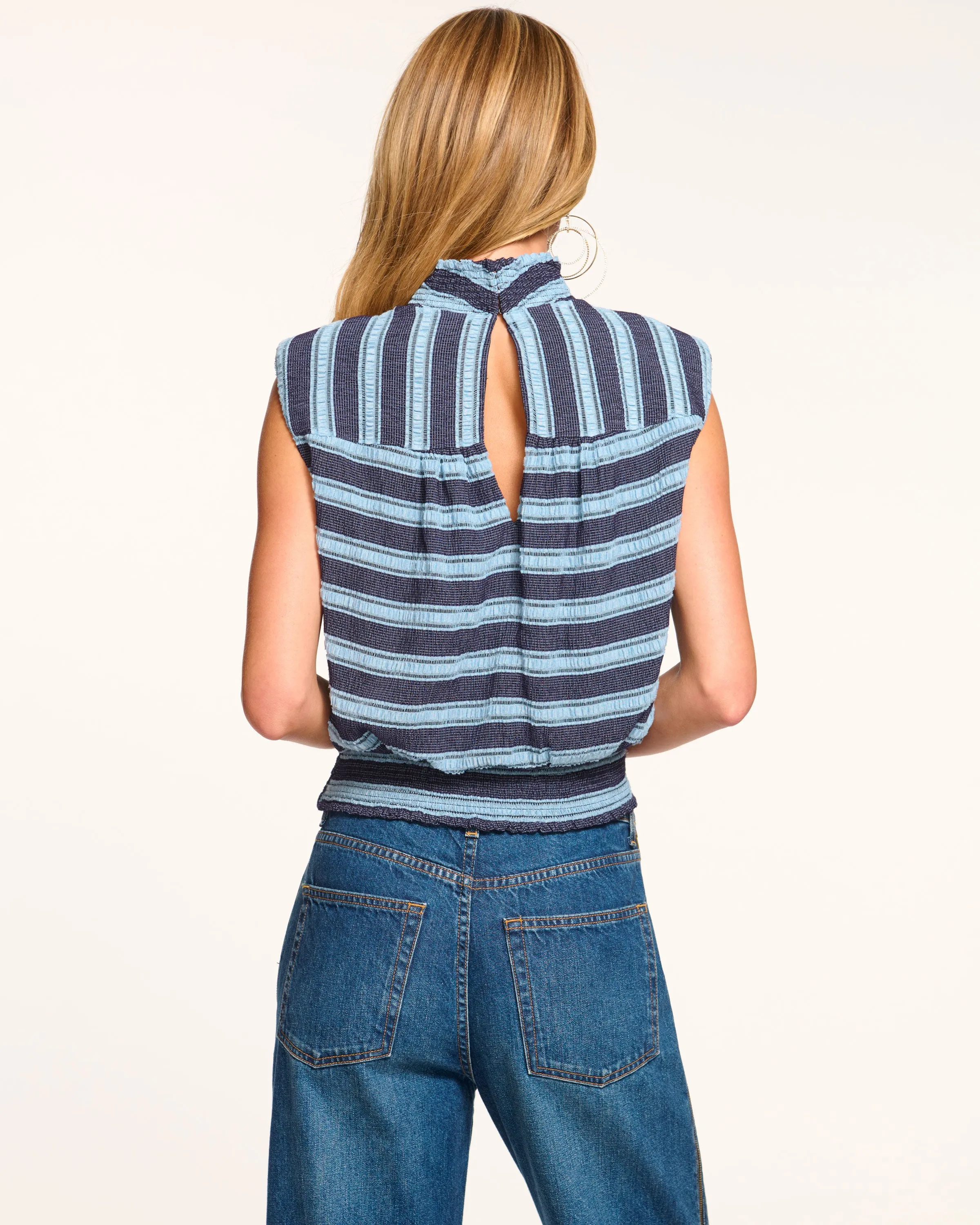 Herminia Mock Neck Top