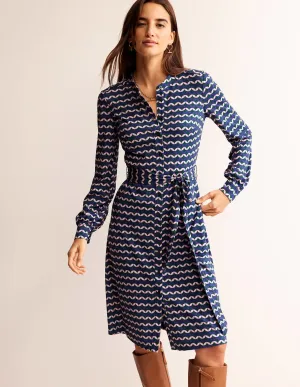 Julia Jersey Shirt Dress-Surf the Web, Diamond Terrace