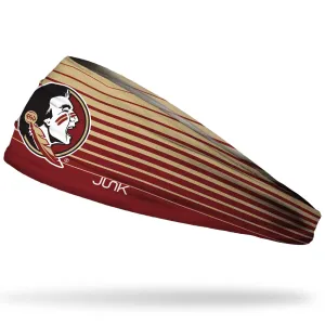 Junk Seminole Logo Gradient Stripe Headband - Garnet/Gold