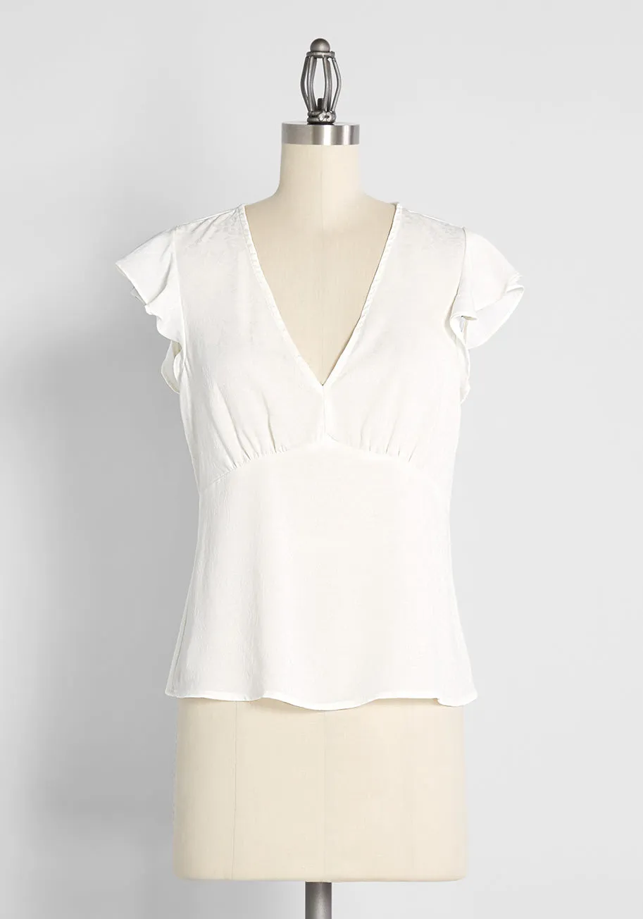 Just What I Needed Flutter Sleeve Top