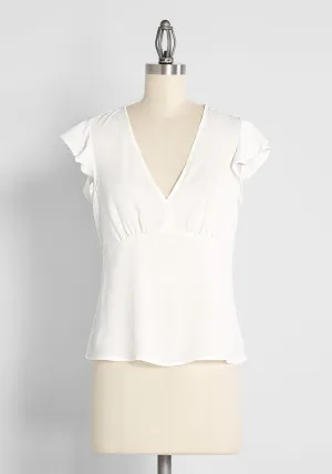 Just What I Needed Flutter Sleeve Top