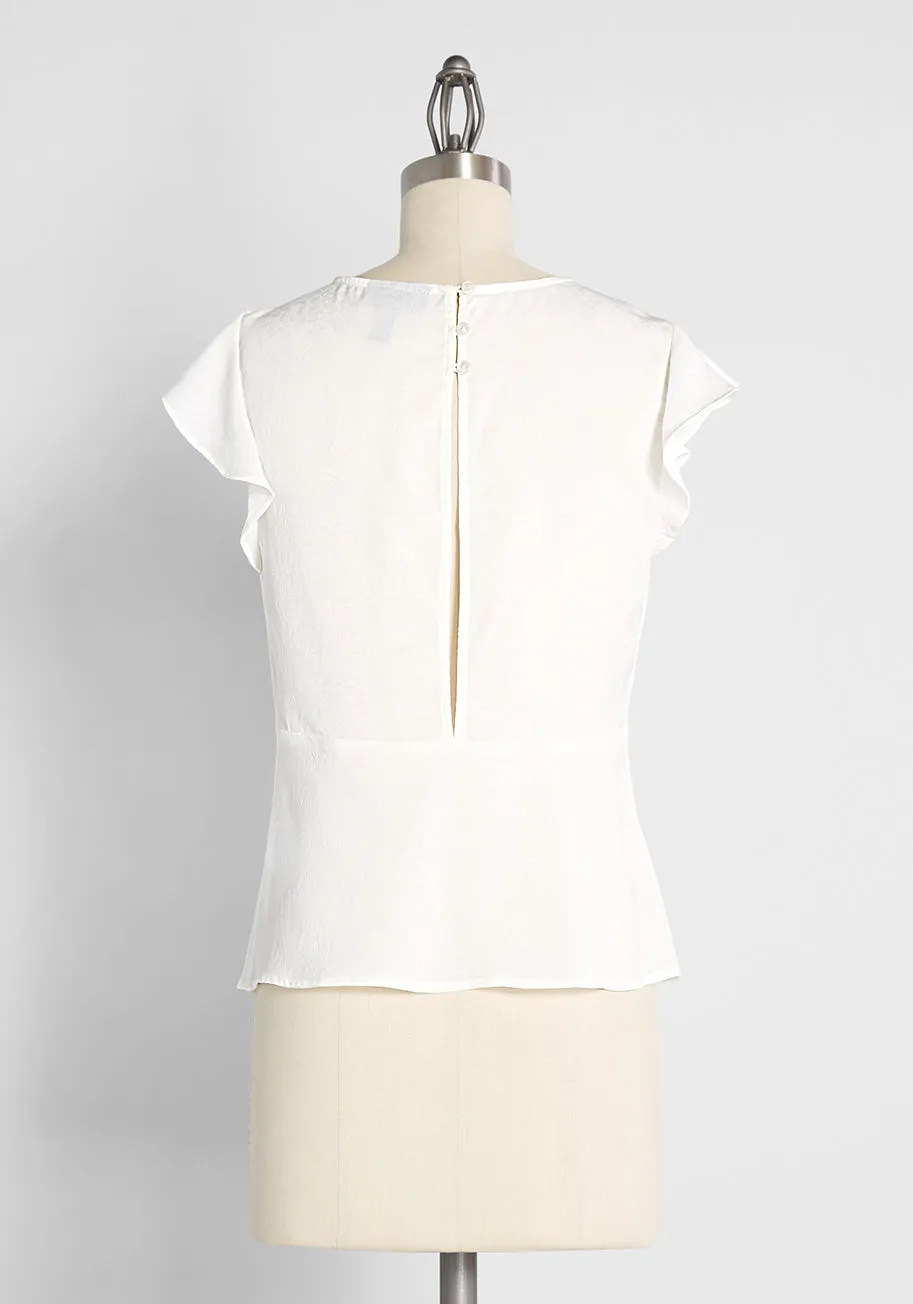 Just What I Needed Flutter Sleeve Top
