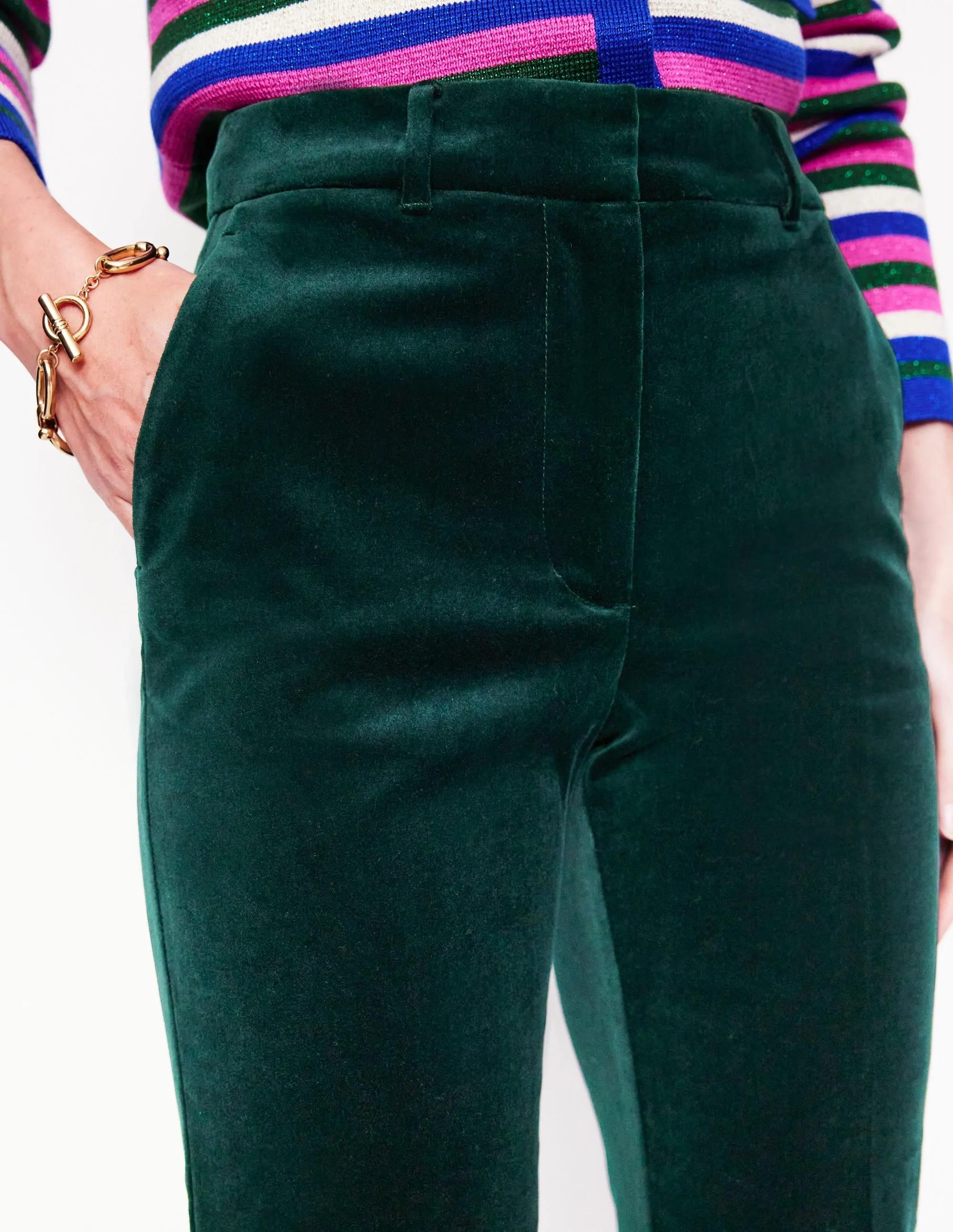 Kew Velvet Trousers-Glade