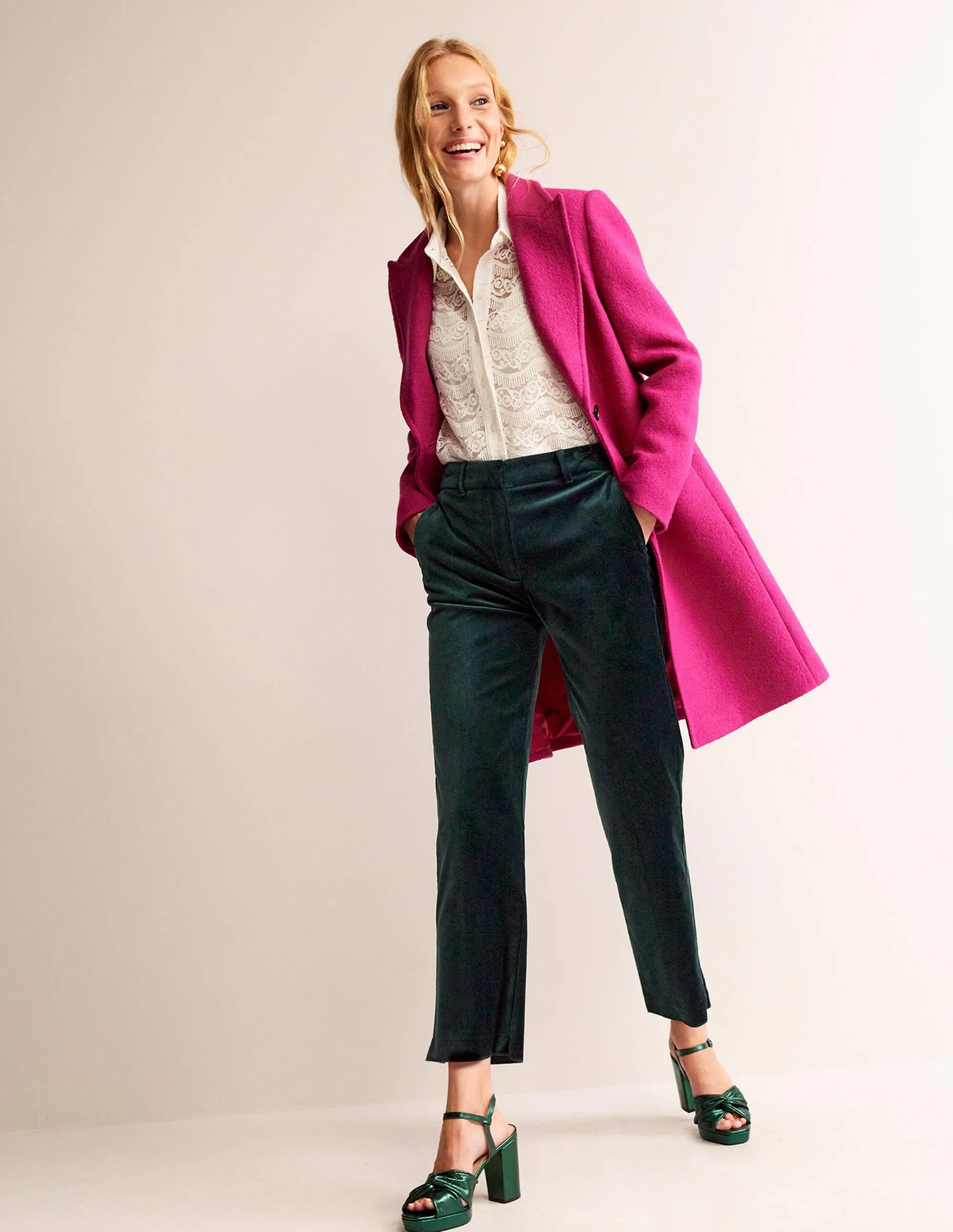 Kew Velvet Trousers-Trekking Green