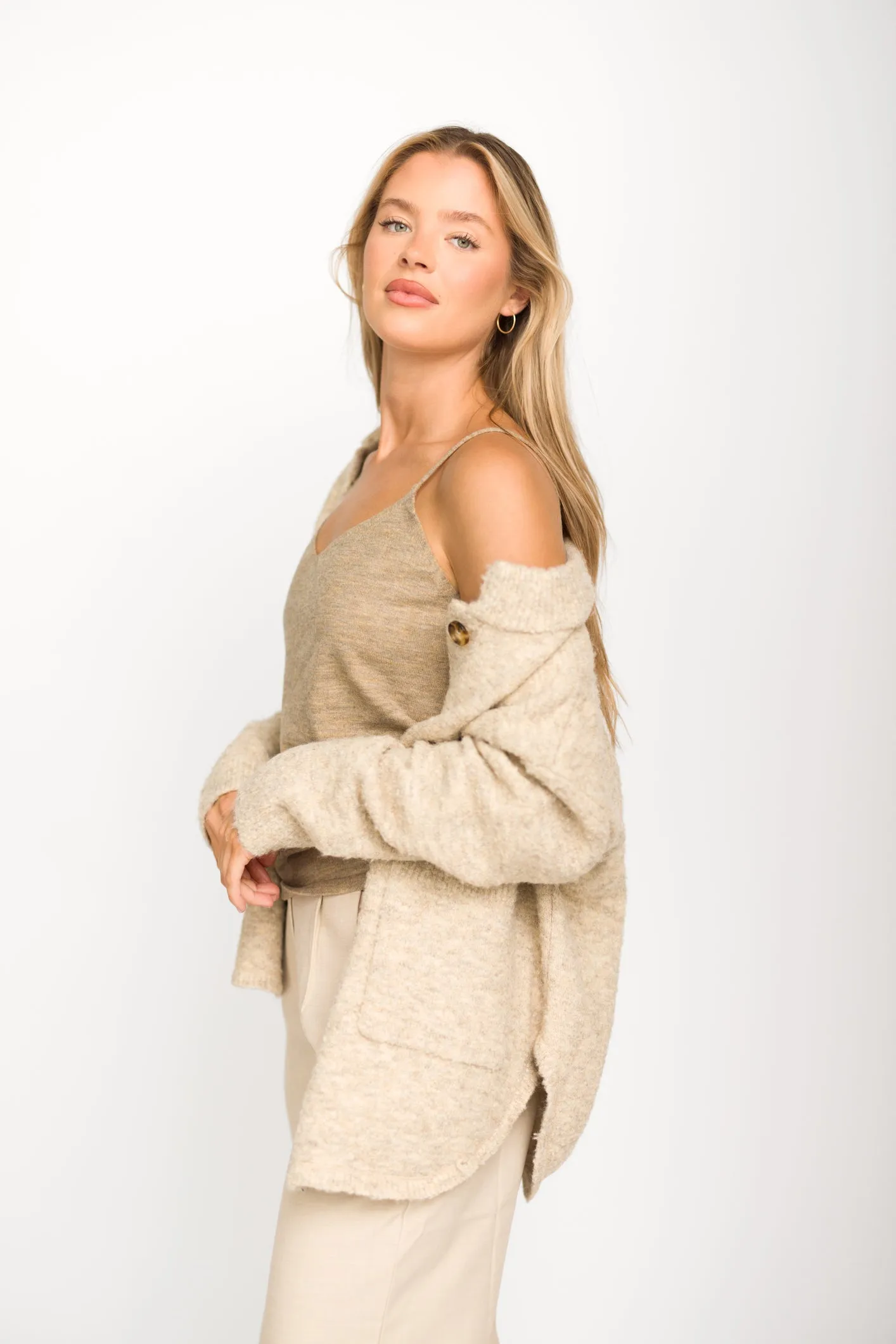 Lacy Sweater Cami in Natural