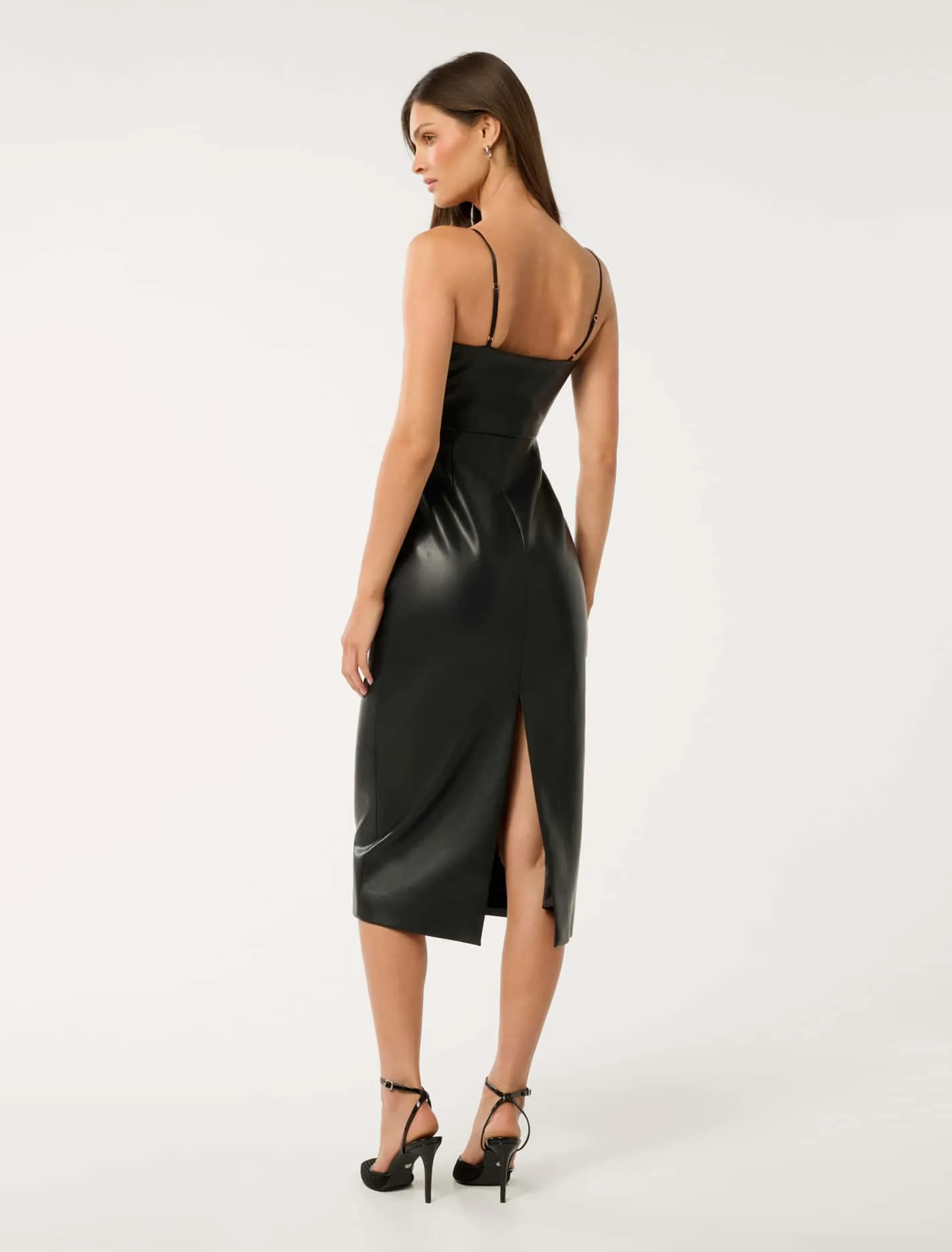 Lani PU Midi Dress