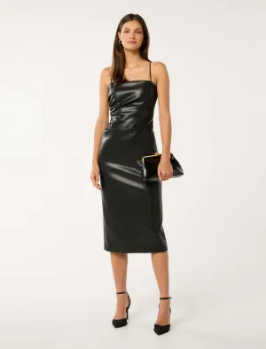 Lani PU Midi Dress