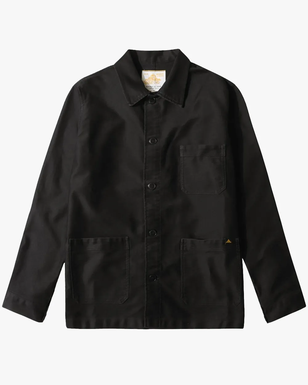 Le Mont St Michel Moleskin Authentic Work Jacket - Black