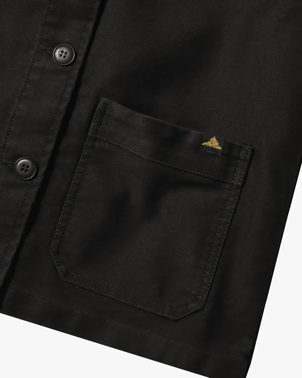 Le Mont St Michel Moleskin Authentic Work Jacket - Black