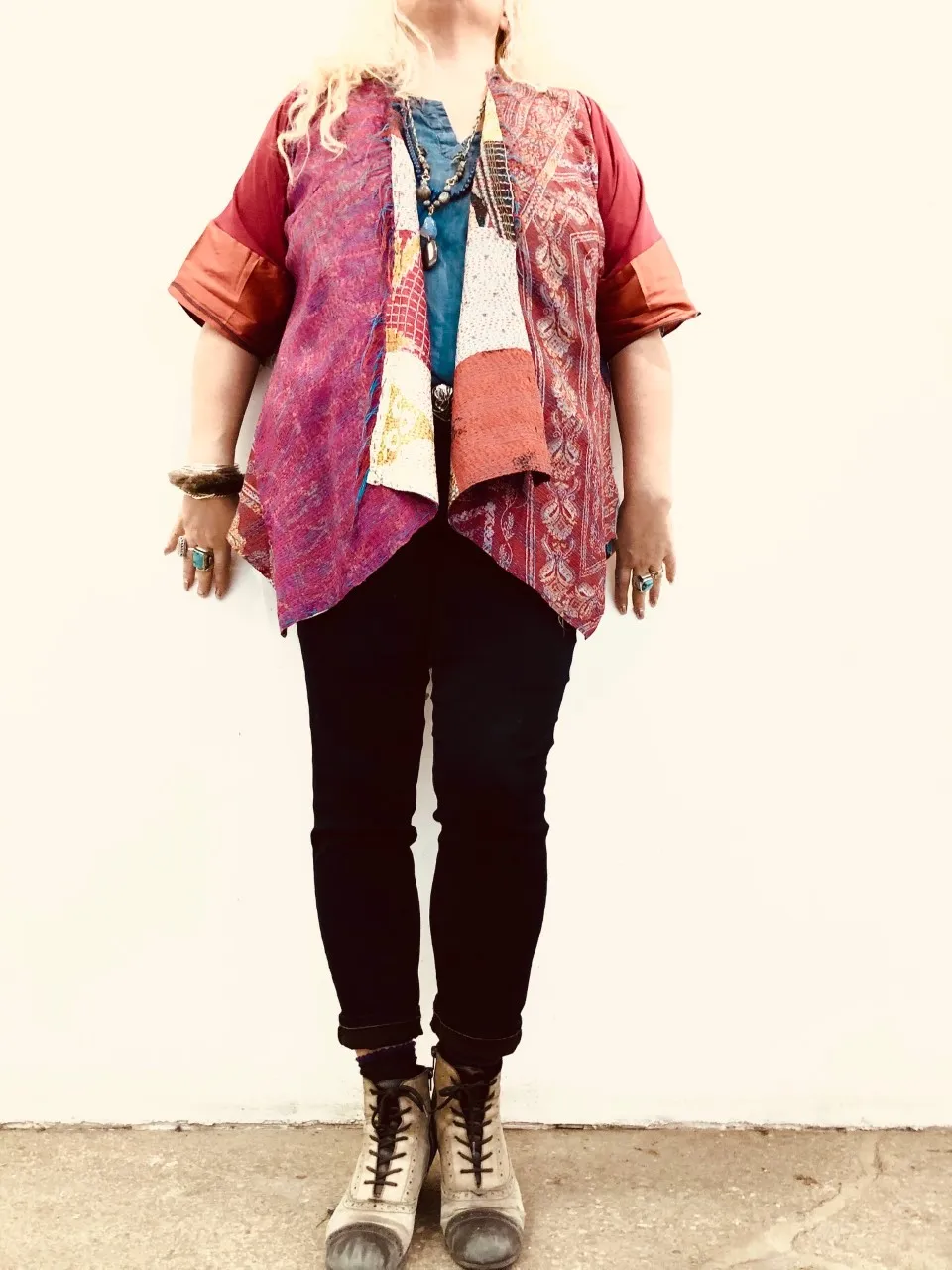 Light Silk kantha Jacket