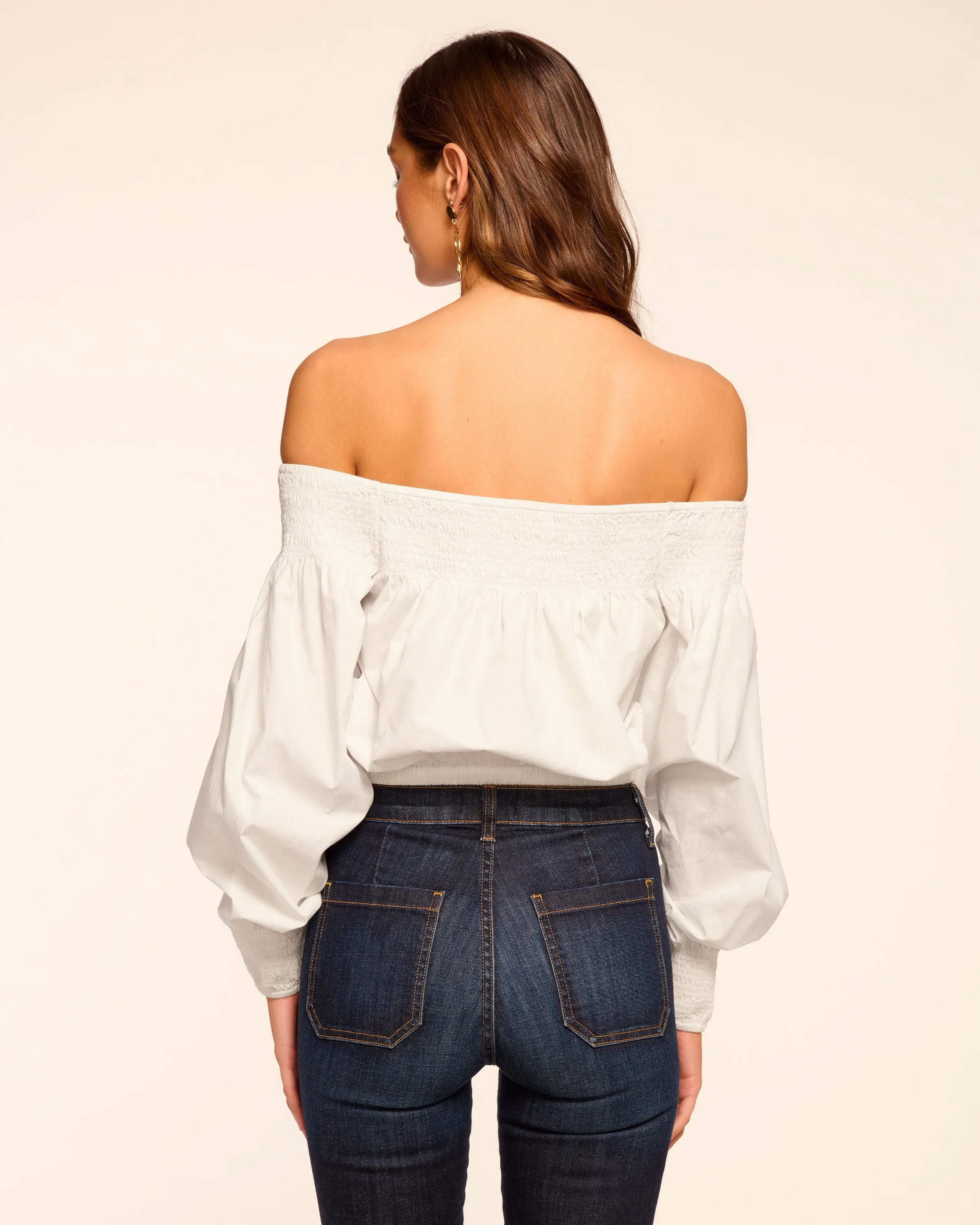Lillian Cotton Poplin Off-The-Shoulder Blouse