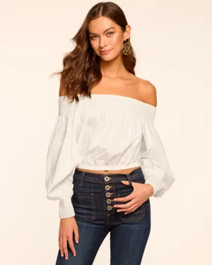 Lillian Cotton Poplin Off-The-Shoulder Blouse