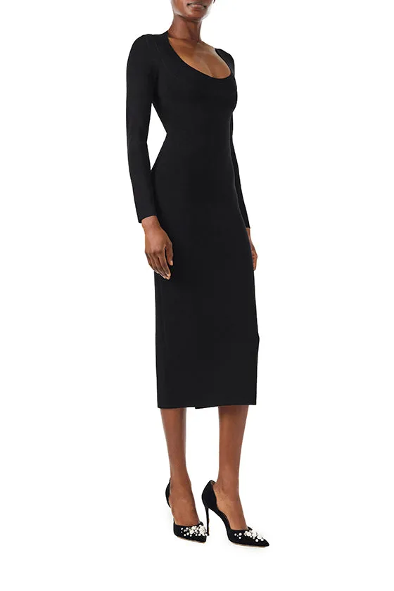 Long Sleeve Knit Midi Dress