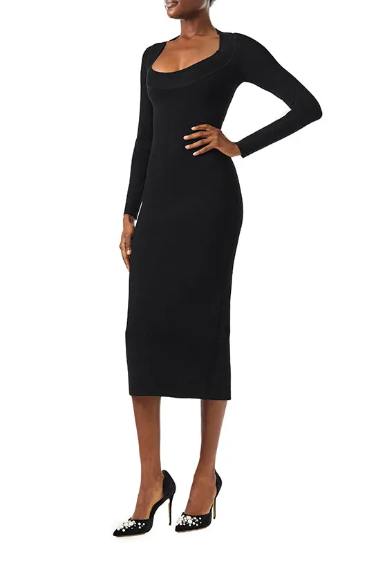 Long Sleeve Knit Midi Dress