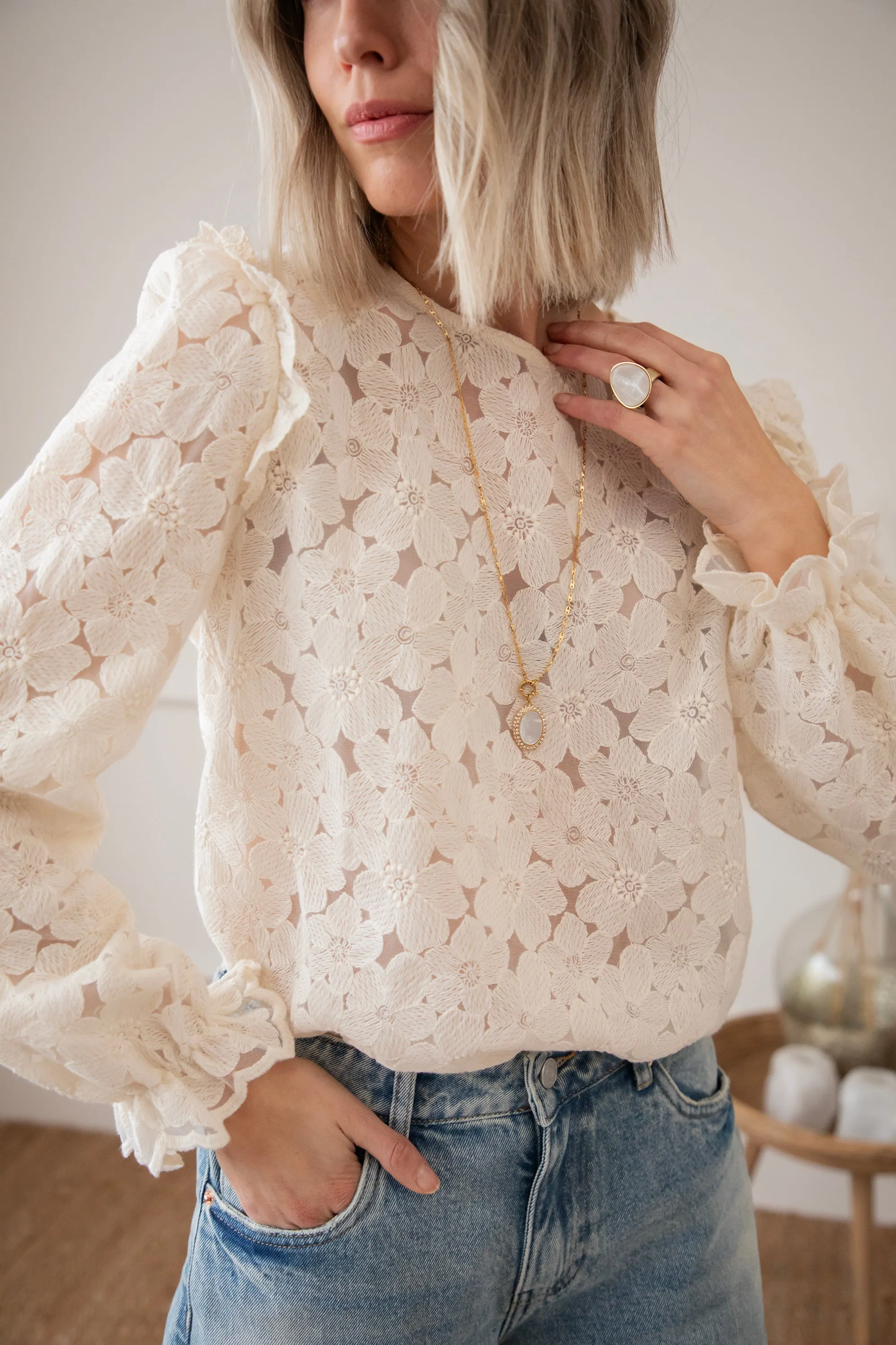 Magic Mirror White/Gold - Ketting