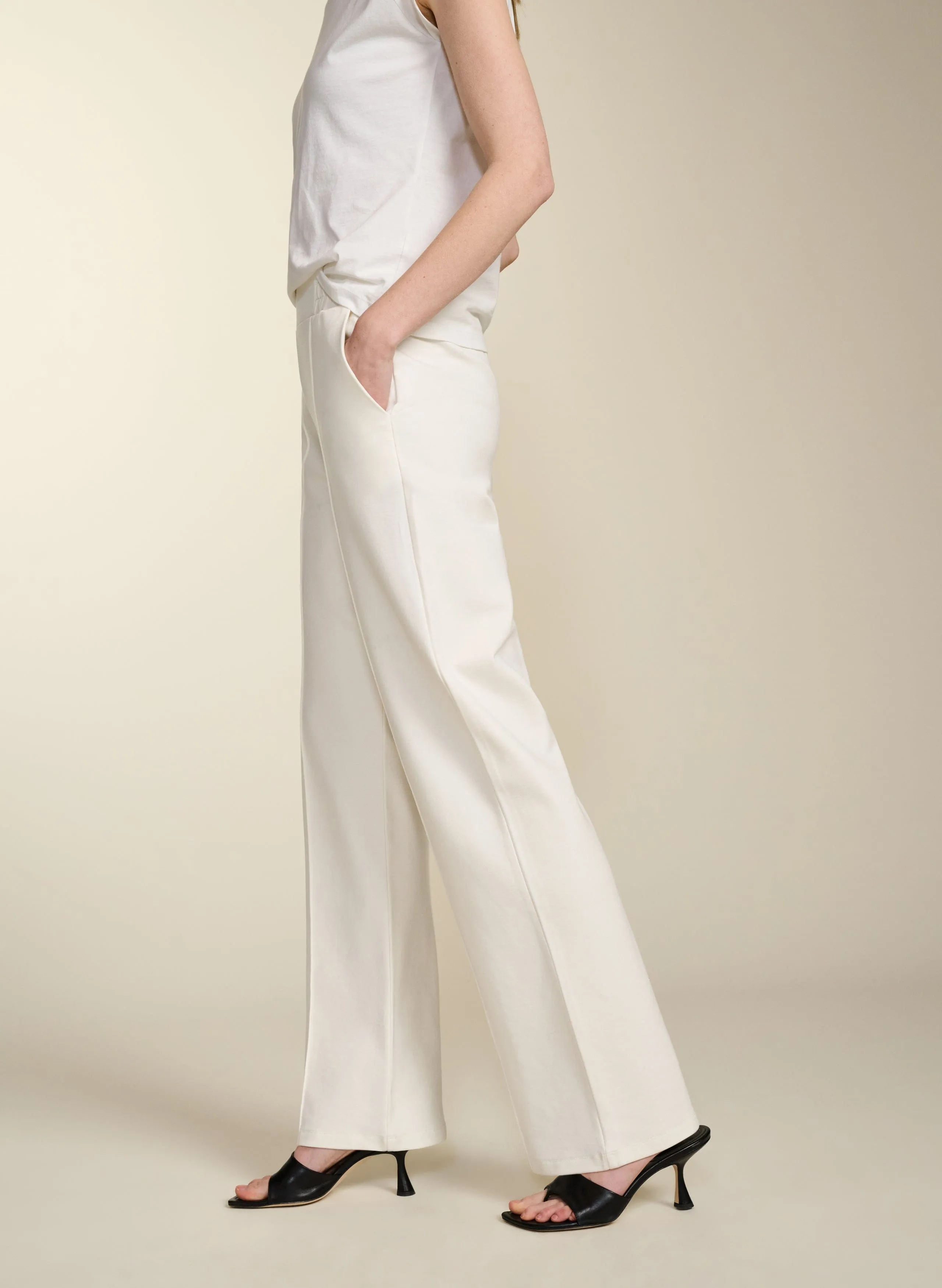 Marian LENZING™ ECOVERO™ Trousers | Soft White