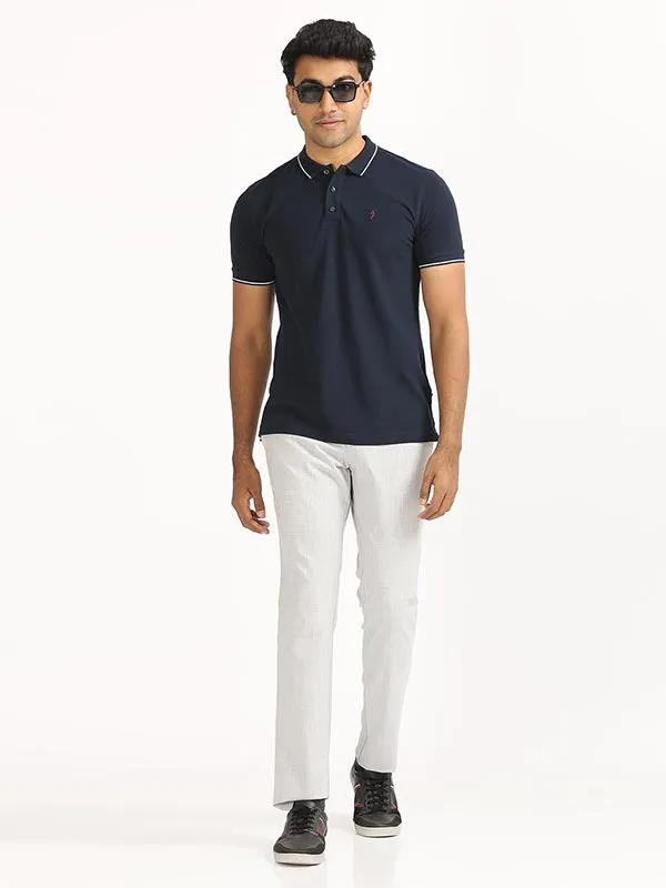 Men Urban Fit Polyester Blend Trouser
