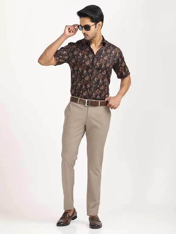 Men Urban Fit Polyester Blend Trouser