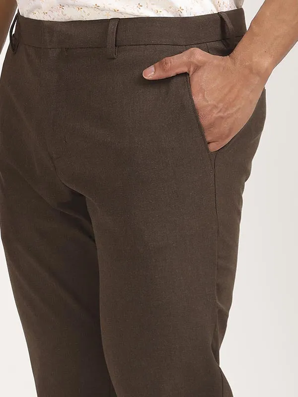 Men Urban Fit Polyester Blend Trouser