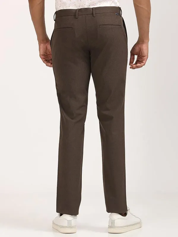 Men Urban Fit Polyester Blend Trouser