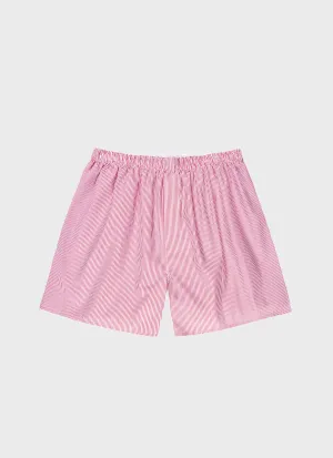 Men's Classic Boxer Shorts in White/Red/Navy Pinstripe