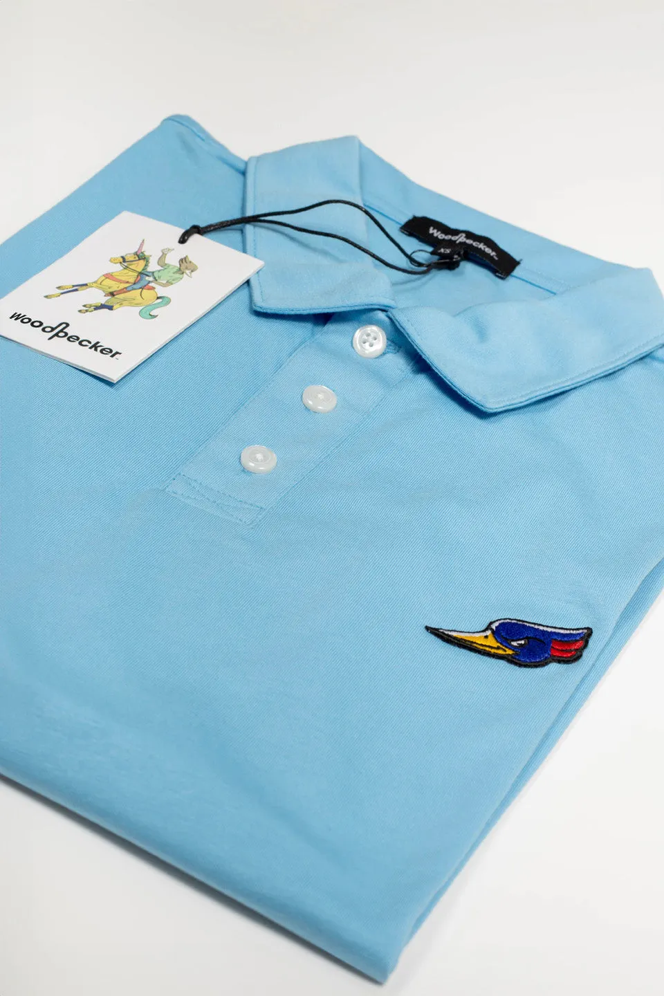Men's Pima Cotton Polo Shirts Baby Blue