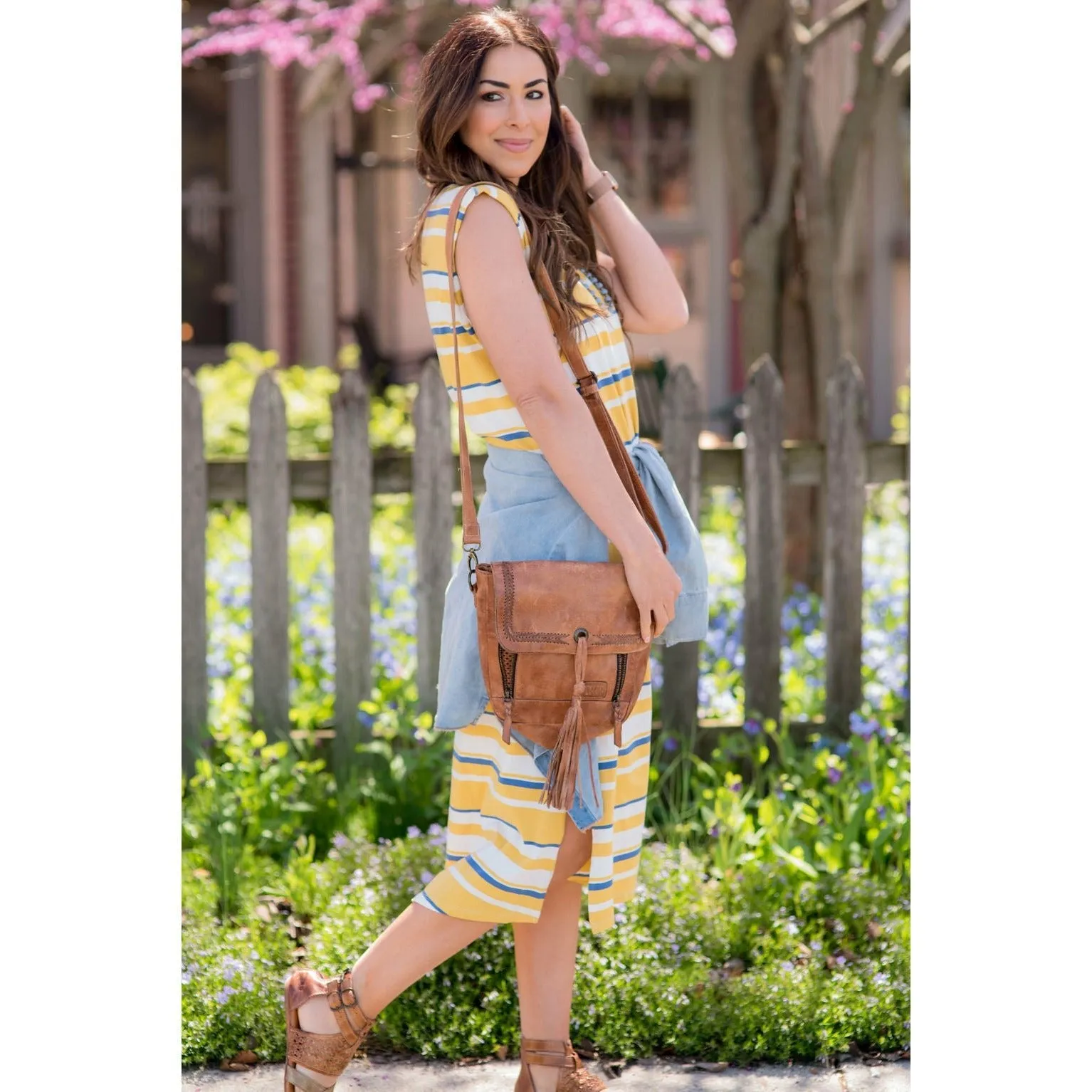 Multi Striped Midi