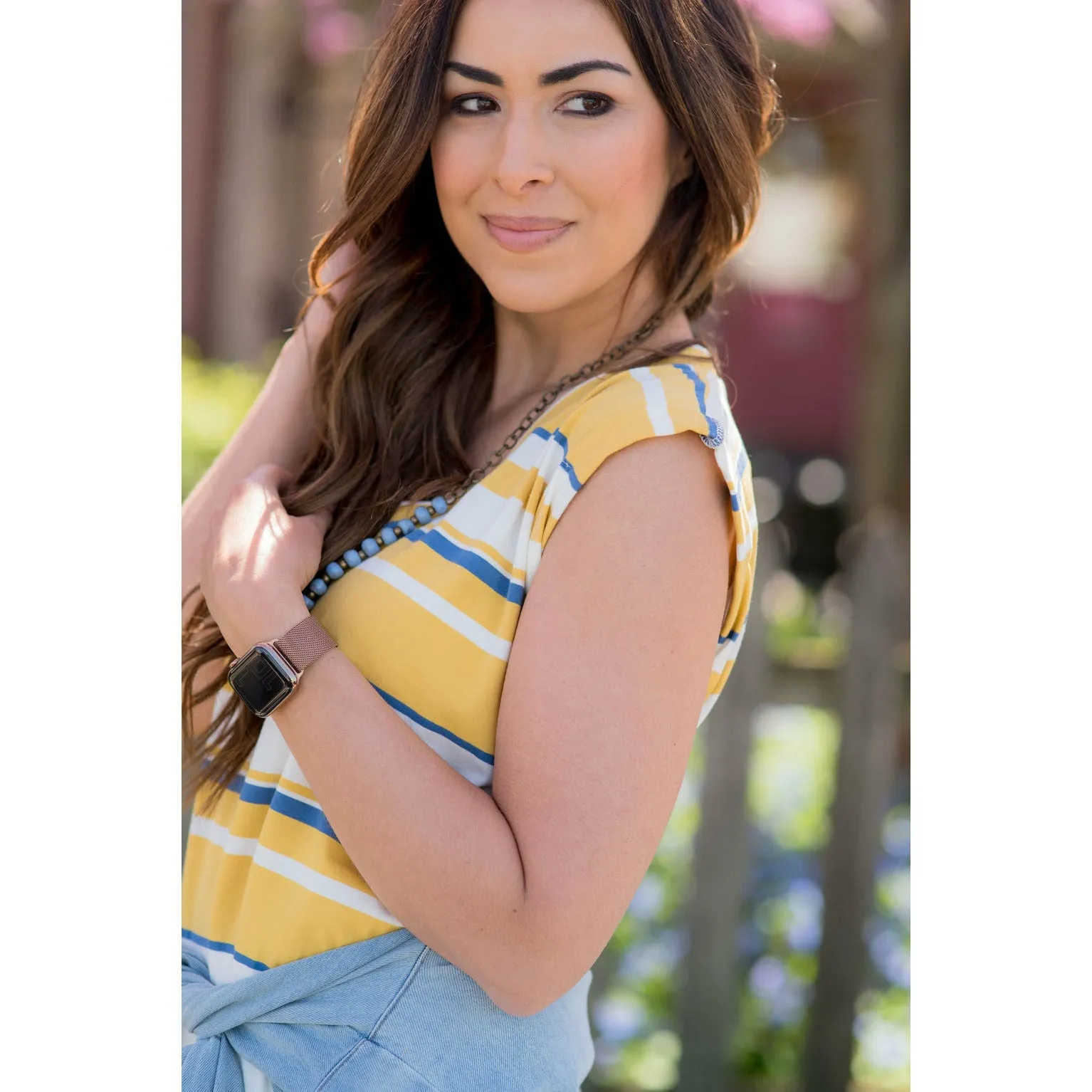 Multi Striped Midi