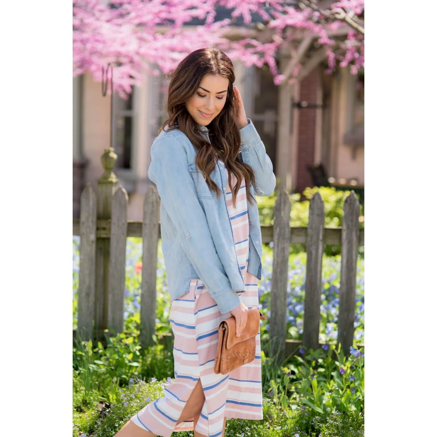 Multi Striped Midi