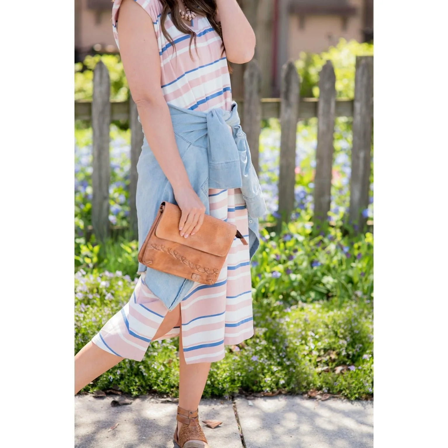 Multi Striped Midi