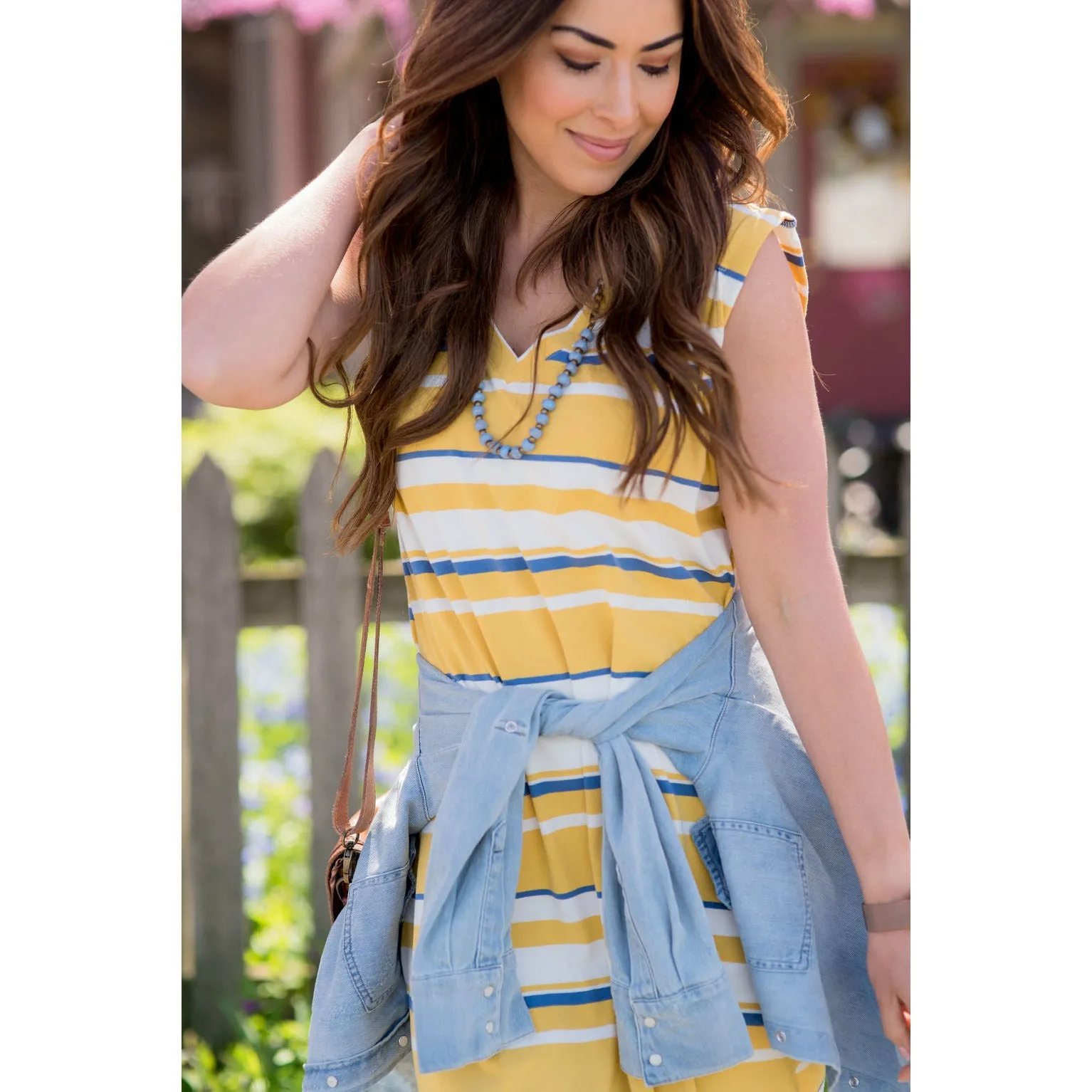 Multi Striped Midi