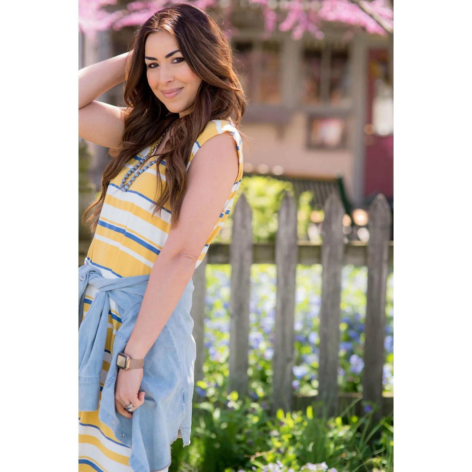 Multi Striped Midi